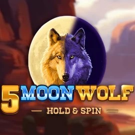 5 Moon Wolf slot logo by Apparat Gaming at Gransino Casino