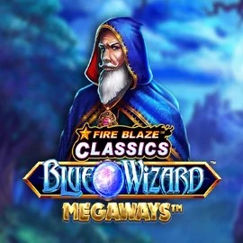 Fire Blaze Blue Wizard Megaways logo – Slots by Rarestone Gaming at Gransino Casino