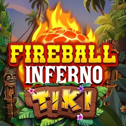 Fireball Inferno Tiki slot logo by NetEnt at Gransino Casino