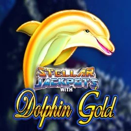 Dolphin Gold with Stellar Jackpots slot visual from Lightning Box Game available on gransinocasino.eu.com